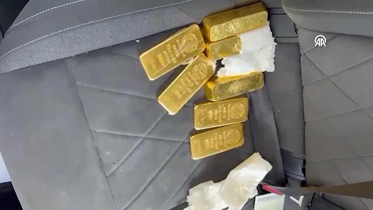 Edirnede otomobilde 9,9 kilogram külçe altın ele geçirildi