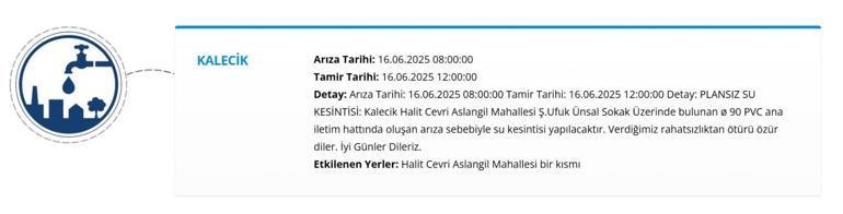 16 HAZİRAN ASKİ ANKARA SU KESİNTİSİ: Ankarada Sular Ne Zaman Gelecek ASKİ Ankara Su Kesintisi Sorgulama