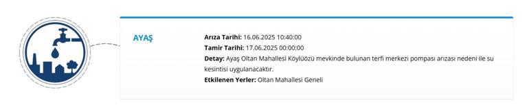 16 HAZİRAN ASKİ ANKARA SU KESİNTİSİ: Ankarada Sular Ne Zaman Gelecek ASKİ Ankara Su Kesintisi Sorgulama
