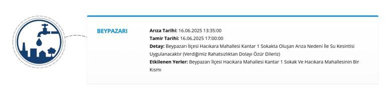 16 HAZİRAN ASKİ ANKARA SU KESİNTİSİ: Ankarada Sular Ne Zaman Gelecek ASKİ Ankara Su Kesintisi Sorgulama