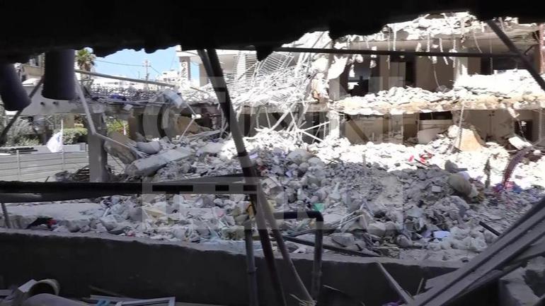 CNN TÜRK GÖRÜNTÜLEDİ: İşte İran saldırısında yıkılan Tel Aviv