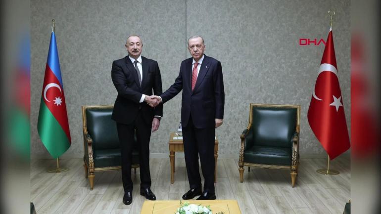 Cumhurbaşkanı Erdoğan, Azerbaycan Cumhurbaşkanı Aliyev ile görüştü