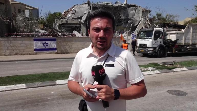 CNN TÜRK ekibi İsrailden aktarıyor: İran füzesi yerleşim yerine isabet etti