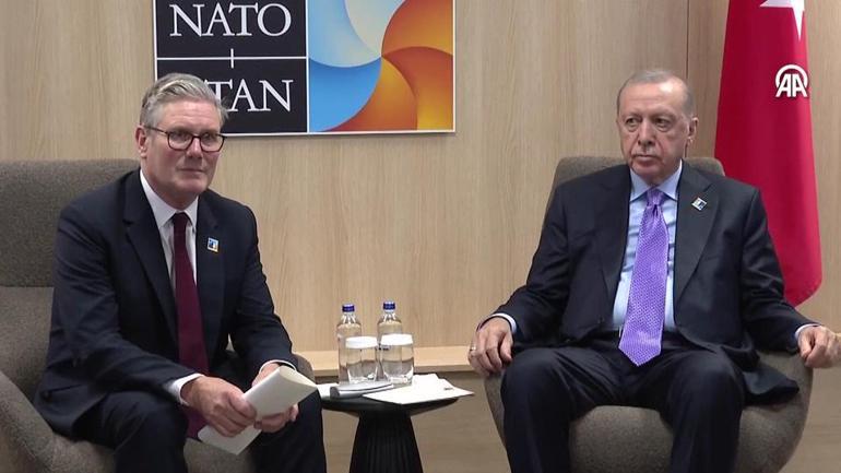 Cumhurbaşkanı Erdoğan, İngiltere Başbakanı Starmer ile görüştü