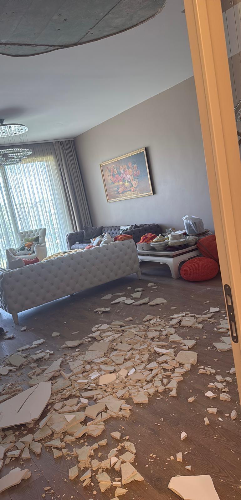 Sarıyer’de villanın tavanının 3 gün arayla 2 kez çöktü