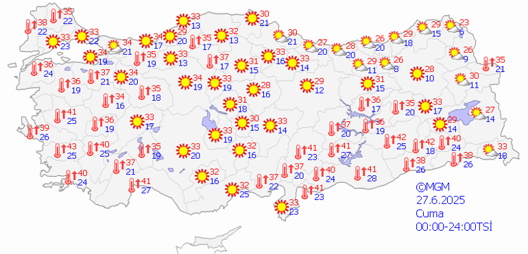 27 HAZİRAN HAVA DURUMU: Bugün Hava Nasıl Olacak Meteoroloji Pazar Gününe Dikkat Çekti