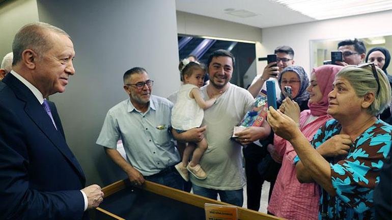 Cumhurbaşkanı Erdoğandan Hasan Basri Yalçına ziyaret