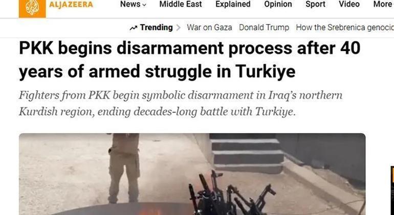 PKK silah bıraktı, dünya basınında geniş yankı uyandı 40 yıllık sorun bitiyor