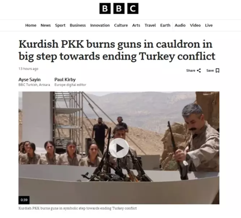 Terör örgütü PKKnın silah bırakması dış basında Kritik bir dönüm noktası