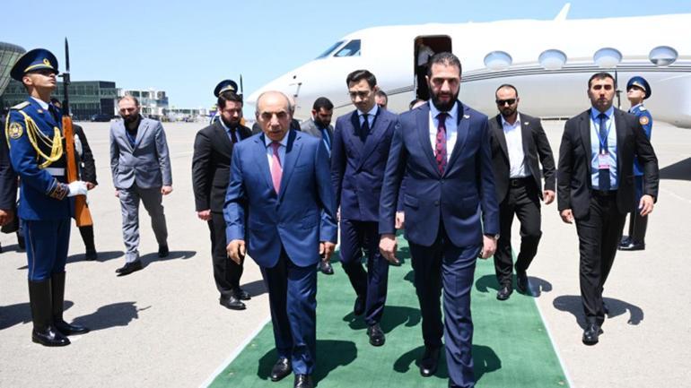 Suriye lideri Şara, Baküde Aliyev ile görüştü