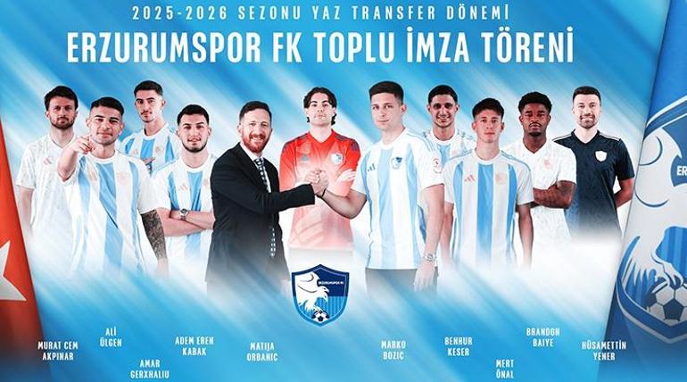 Erzurumspor FK, 10 transferi tanıttı