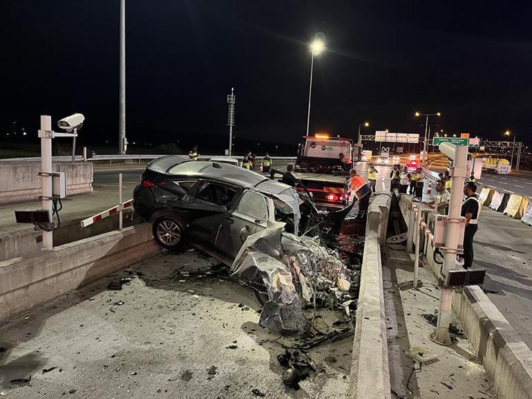Kuzey Marmara Otoyolunda feci kaza Bariyere çarpan sürücü hayatını kaybetti