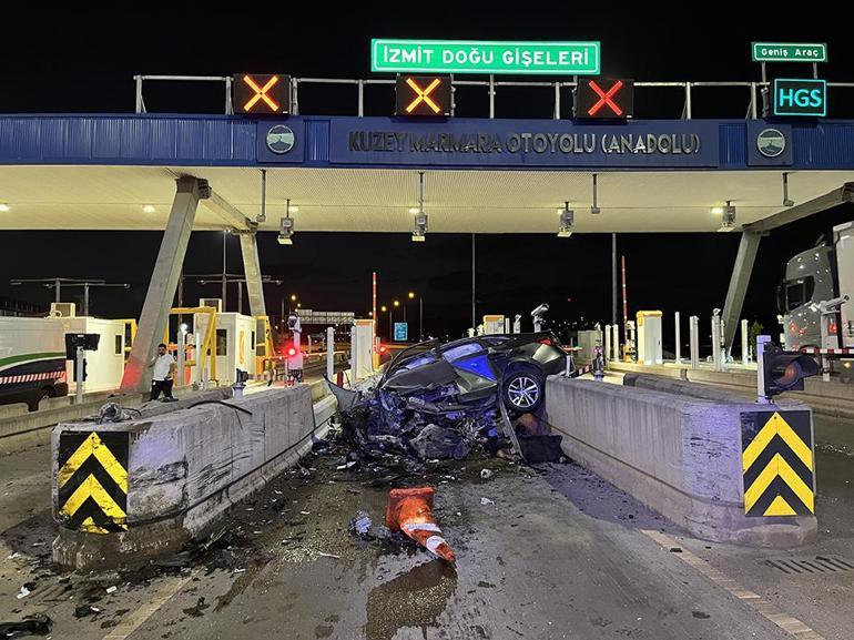 Kuzey Marmara Otoyolunda feci kaza Bariyere çarpan sürücü hayatını kaybetti