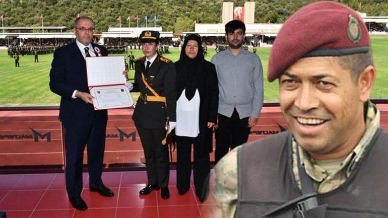 Şehit Ömer Halisdemirin kızı teğmen oldu