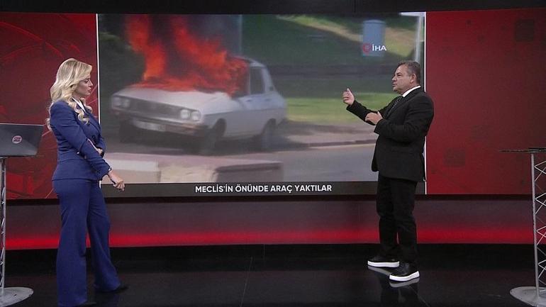 TBMM önünde aracını yakan kişi gözaltında Nihat Uludağ detayları aktardı