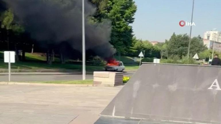 TBMM önünde aracını yakan kişi gözaltında Nihat Uludağ detayları aktardı