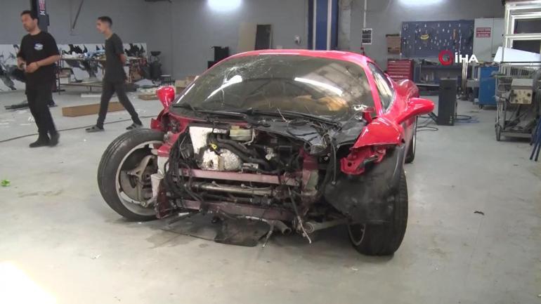 15 milyonluk Ferrari kaza yaptı: Usta test sürüşünde kontrolü kaybetti