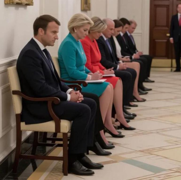 Dünyayı bu yapay zeka görseliyle kandırdılar | Trump liderleri kapıda mı bekletti