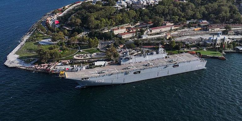 Zafere yolculuk Çanakkaleden yola çıkan TCG Anadolu İstanbulda