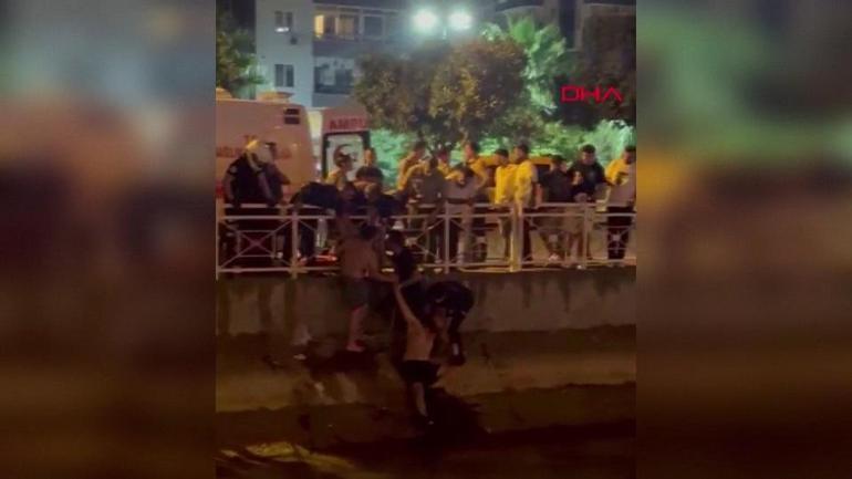 Adana’da film gibi olay: Polisten kaçtı, kanalda mahsur kaldı