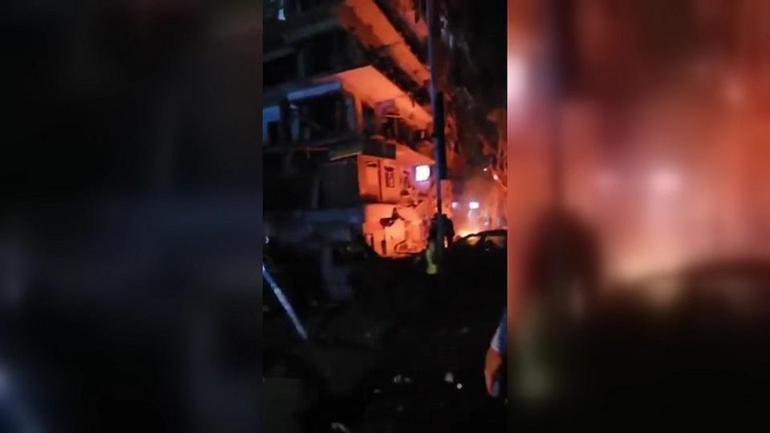 Savaş uçakları böyle bombaladı: İsrailden Şama hava saldırısı... İşte o görüntüler