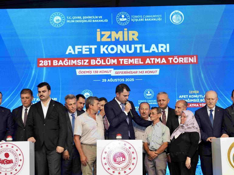 İzmir Ödemiş’te afet konutlarının temeli atıldı Bakan Kurum: 1 yıl içinde tüm evleri teslim edeceğiz