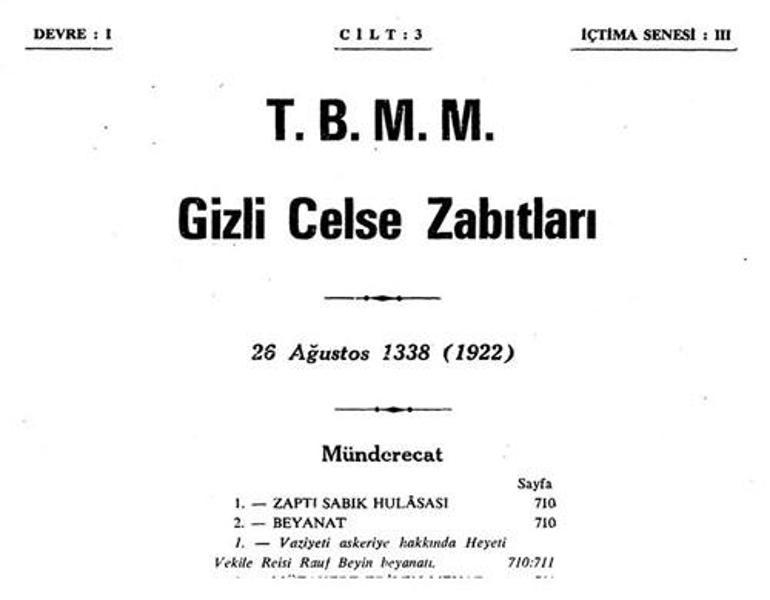 Bağımsızlık destanının belgeleri: 1922 gizli celse zabıtları Fatih Çekirge yazdı...