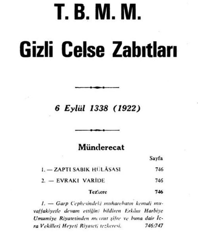 Bağımsızlık destanının belgeleri: 1922 gizli celse zabıtları Fatih Çekirge yazdı...