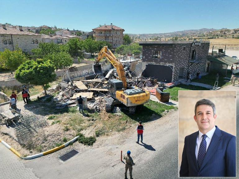 Kapadokya’da kaçak yapıya geçit yok: Sit alanındaki otel ve restoran yıkıldı