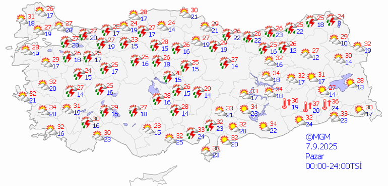 7 Eylül Hava Durumu: Meteorolojiden Kuvvetli Yağış Uyarısı Ordu Hava Durumu Nasıl Bugün (Pazar) Hava Nasıl Olacak