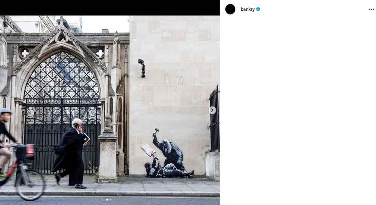 Banksynin yeni eseri böyle gizlendi Öyle bir yerde ki... Filistine destek eylemlerinin ardından Londra’da ortaya çıktı