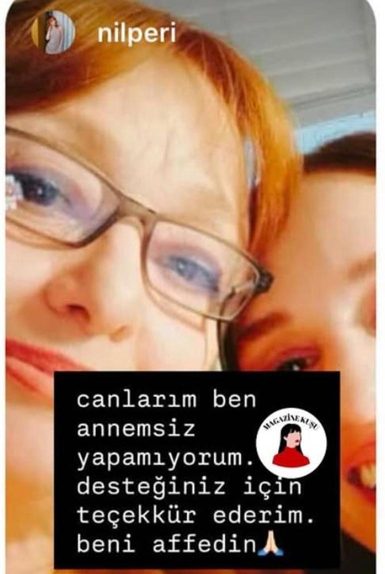 Nilperi Şahinkayadan intihar notu Ünlü oyuncu yakın zamanda annesini kaybetmişti