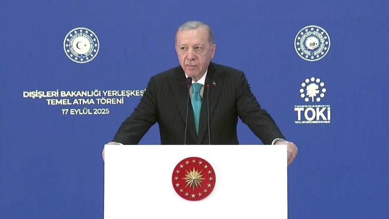 SON DAKİKA | Cumhurbaşkanı Erdoğandan Dışişleri Bakanlığı Yerleşkesi Temel Atma Töreninde önemli açıklamalar