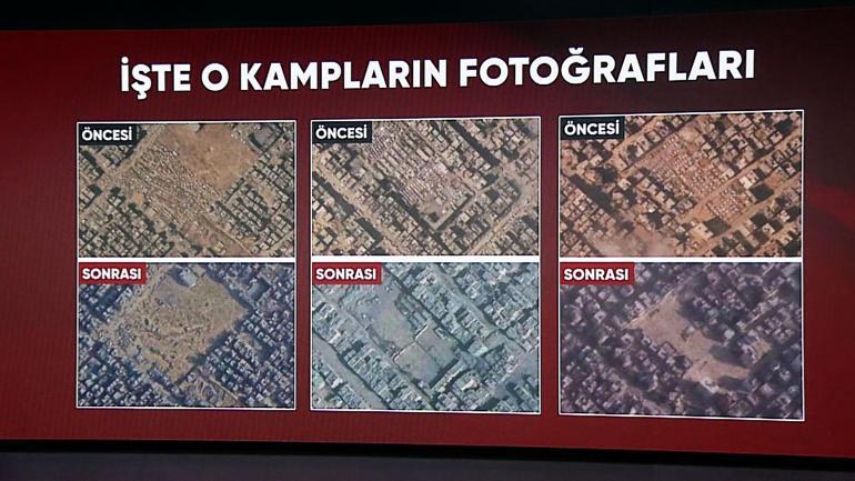 Gazzedeki göç uydu görüntülerinde