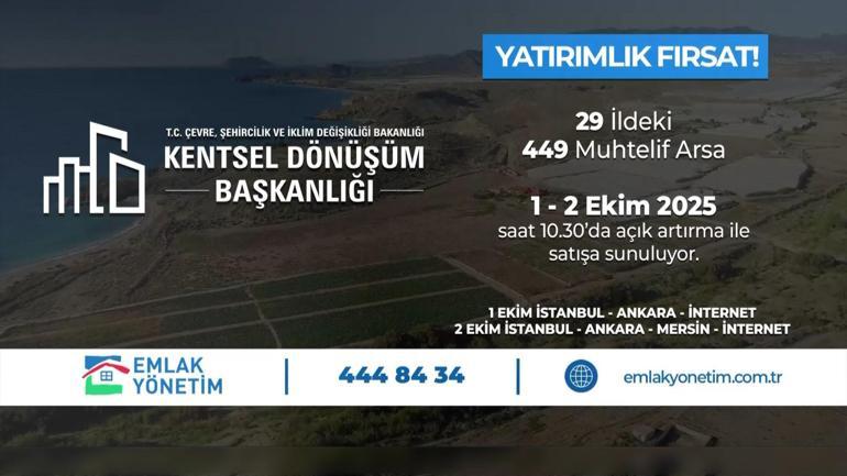 Kentsel Dönüşüm Başkanlığından arsa satışı: 29 ilde 449 taşınmaz satışa sunulacak