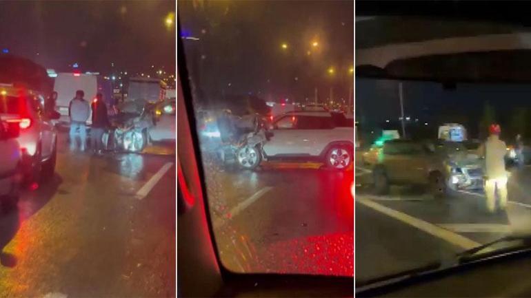 TEMde 17 araç zincirleme kazaya karıştı