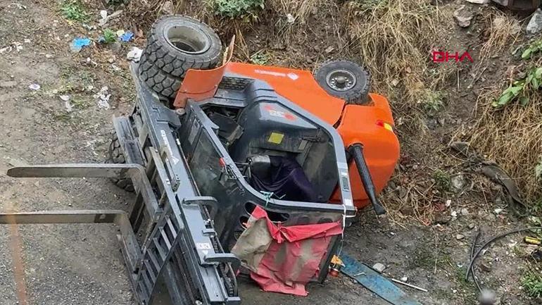Forkliftin altında kalan inşaat işçisi hayatını kaybetti