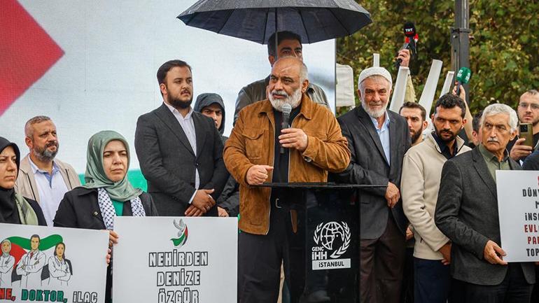 Eminönü’nde Gazze için özgürlük nöbeti