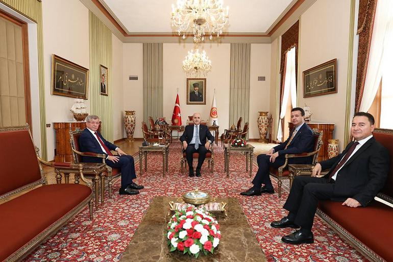 TBMM Başkanı Kurtulmuş; Arıkan, Babacan ve Davutoğlunu kabul etti