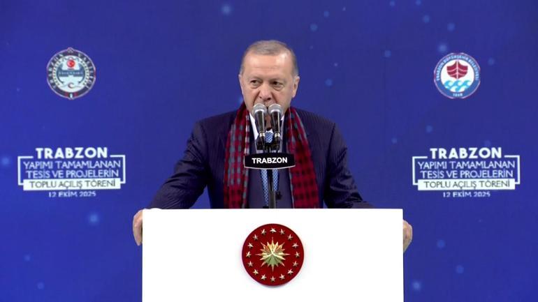 Trabzonda toplu açılış töreni Cumhurbaşkanı Erdoğandan önemli açıklamalar