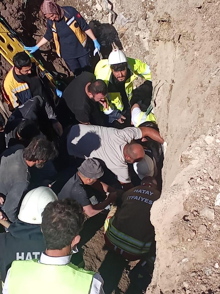 Şantiyede göçük: 1 işçi yaralandı