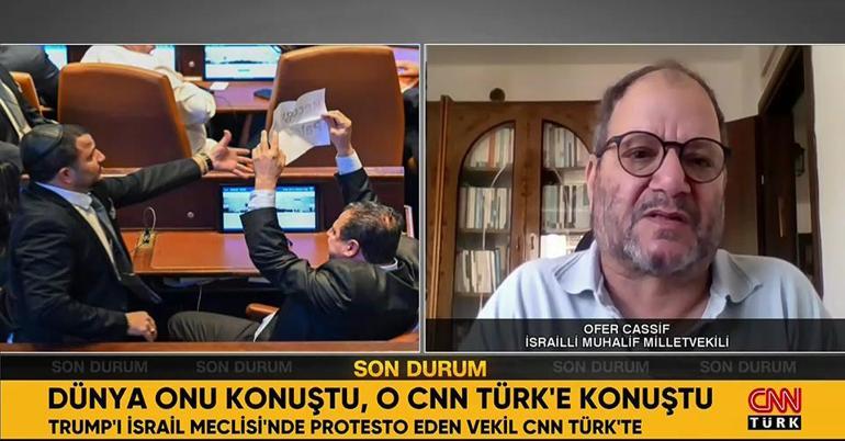 Trumpı İsrailde protesto eden isim CNN TÜRKe konuştu: İsrail Meclisindeki ikiyüzlülük iğrençti