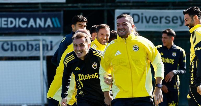 Fenerbahçe antrenmanında Kerem Aktürkoğlunun doğum günü kutlandı
