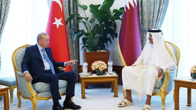 Körfez diplomasisi Cumhurbaşkanı Erdoğan, Katar Emiri Al Sani ile bir araya geldi