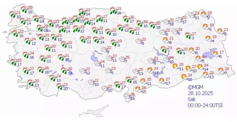 Dikkat Meteorolojiden İstanbul, Kocaeli ve Sakarya dahil birçok ile uyarı Kuvvetli yağış alarmı