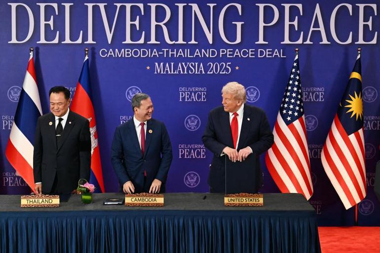 SON DAKİKA... Trump, ASEAN Zirvesi için Malezyada: Tayland-Kamboçya ateşkesine imza