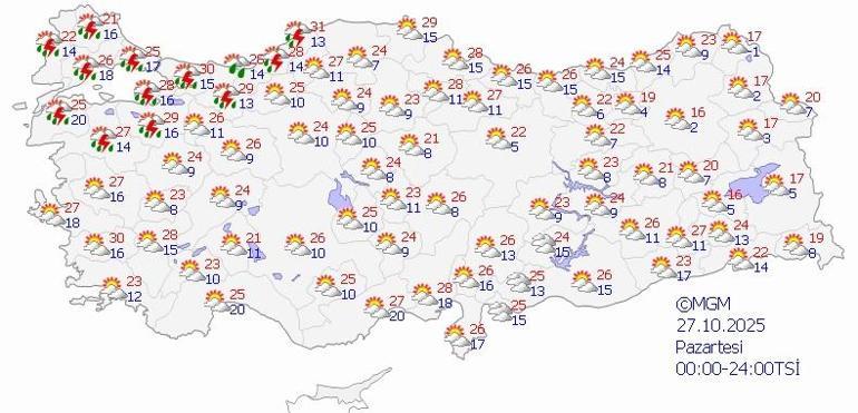 SON DAKİKA HAVA DURUMU HABERLERİ 27 EKİM 2025 | Meteoroloji saat verdi Kuvvetli geliyor: İzmir, Manisa... Bugün hava nasıl olacak