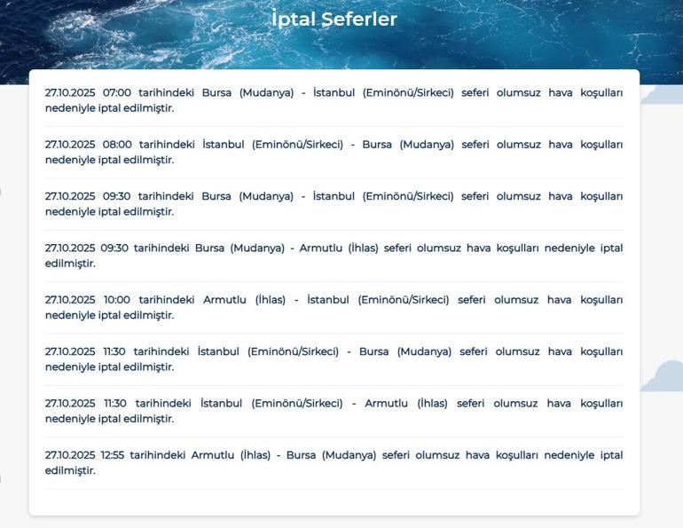 BUDOda 8 sefer iptal edildi