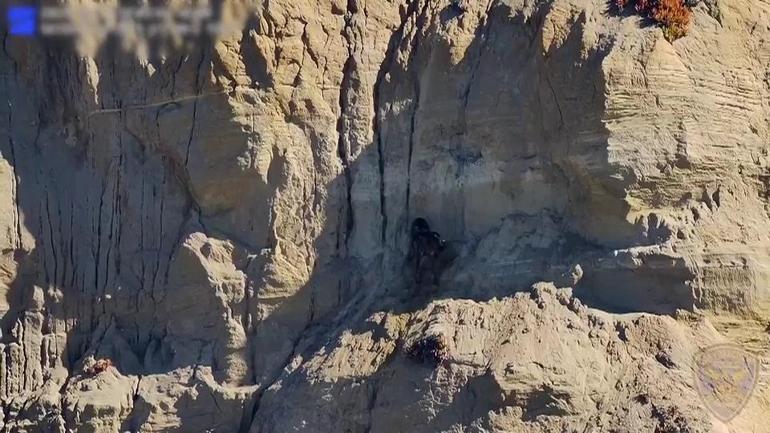 Film gibi anlar Mahsur kalan köpek böyle kurtarıldı