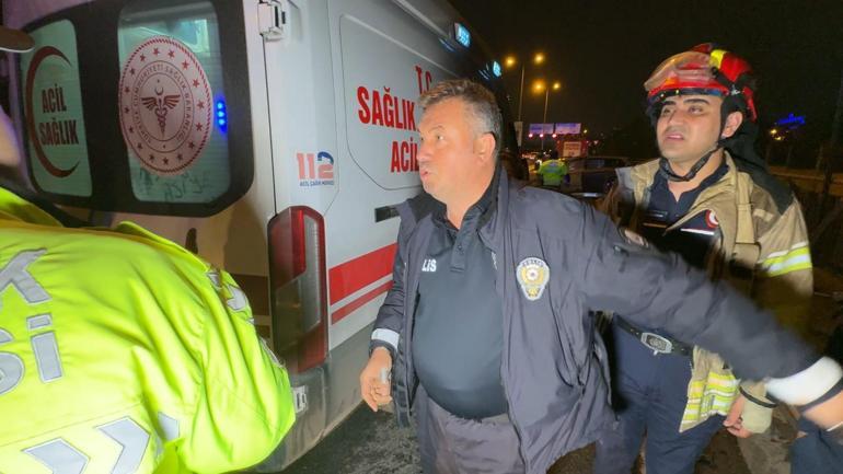 Bariyerleri parçalayarak yayalara çarptı